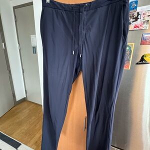 Hugo Boss Navy Wool Dress Pants with Drawstring